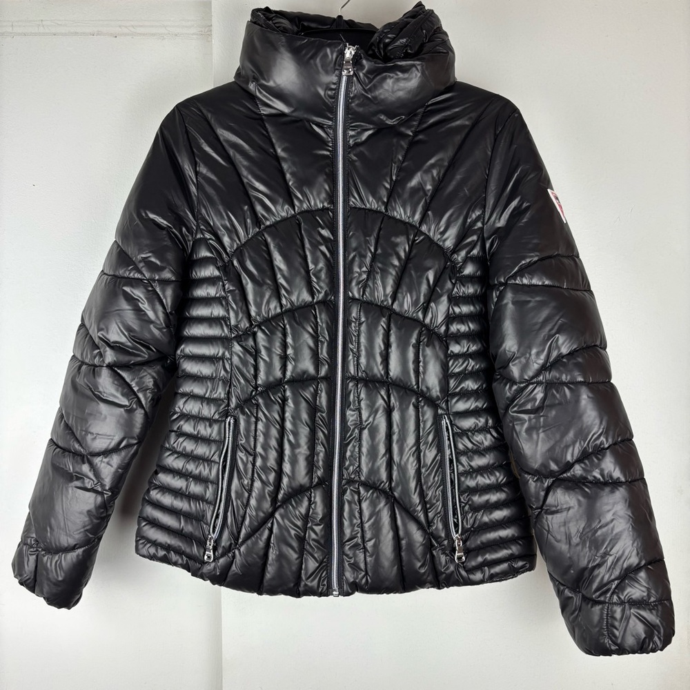 Guess Shiny Black Puffer Jacket